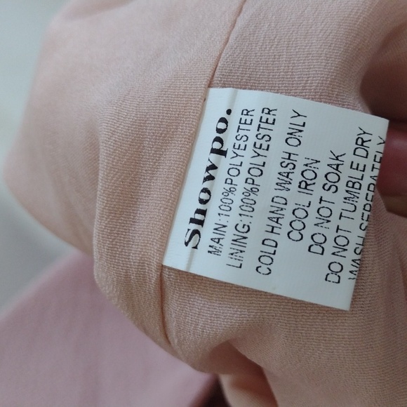 NWT Showpo Gave Me You Dress Blush Size 6 Maxi Wedding Formal Event Faux Wrap - Picture 12 of 15